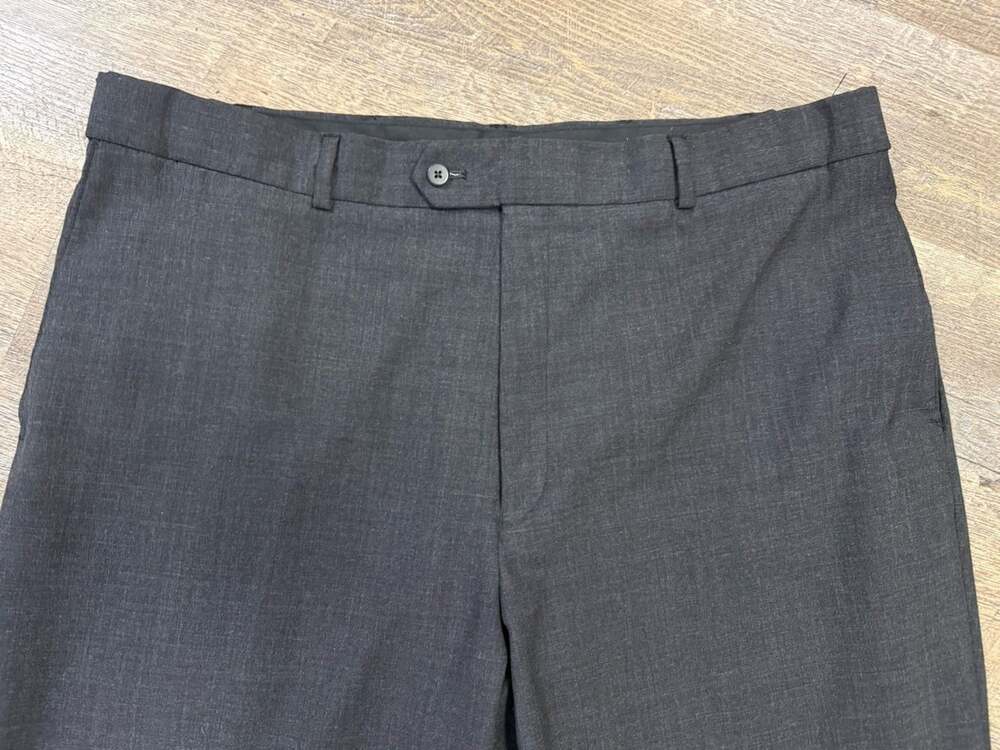 Stafford Performance Dress Pants Mens 42x30 Brown Wool Blend Classic Fit Black - Picture 4 of 13